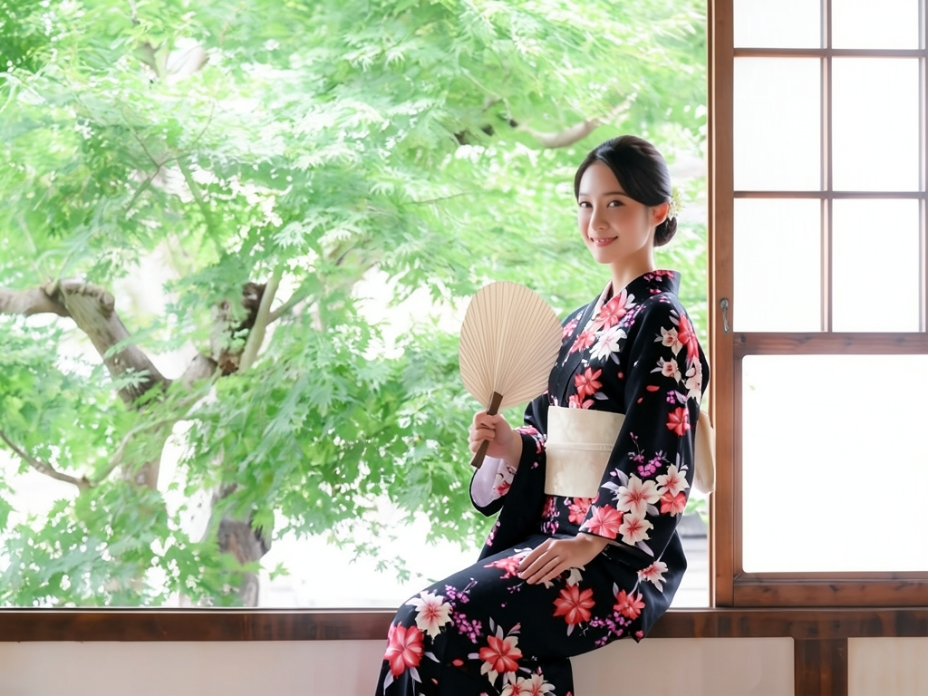 Yukata for teaching materials, ladies, no ears (ears are treated to prevent fraying), yukata fabric…