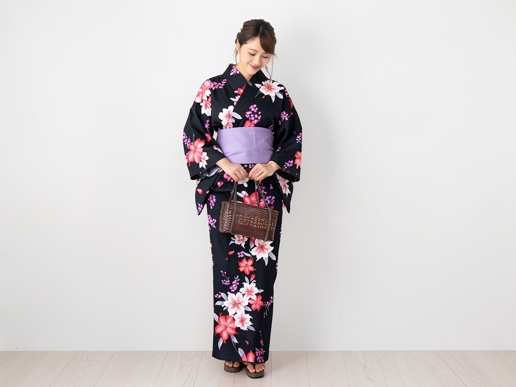 Yukata for teaching materials, ladies, no ears (ears are treated to prevent fraying), yukata fabric… (Female yukata)