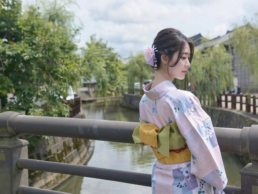 Yukata fabric, cotton linen, with ears Yukata cloth No.16 Hagi pattern, pink gray fabric (Female yukata)